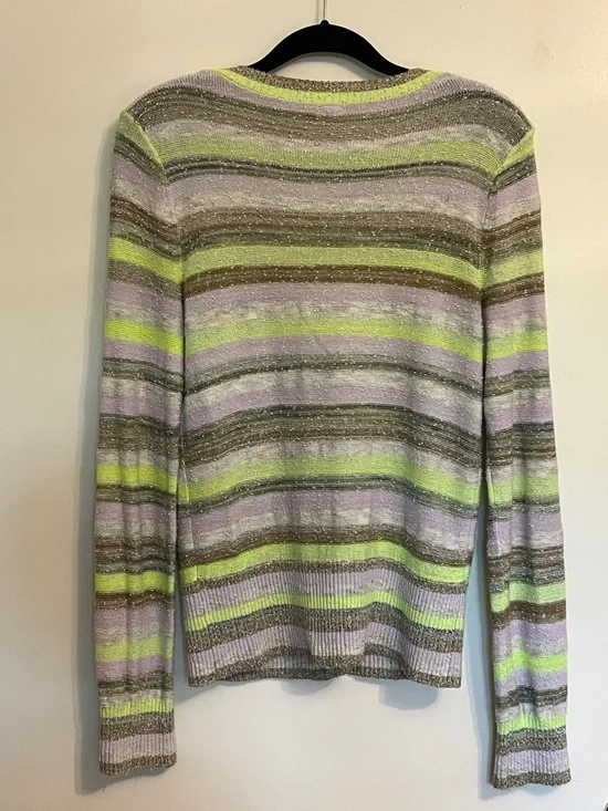 Anthropologie Pilcro Darby Stripe Summer Sweater Medium - Picture 8 of 13